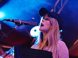 Anna von Hausswolff performing live on stage